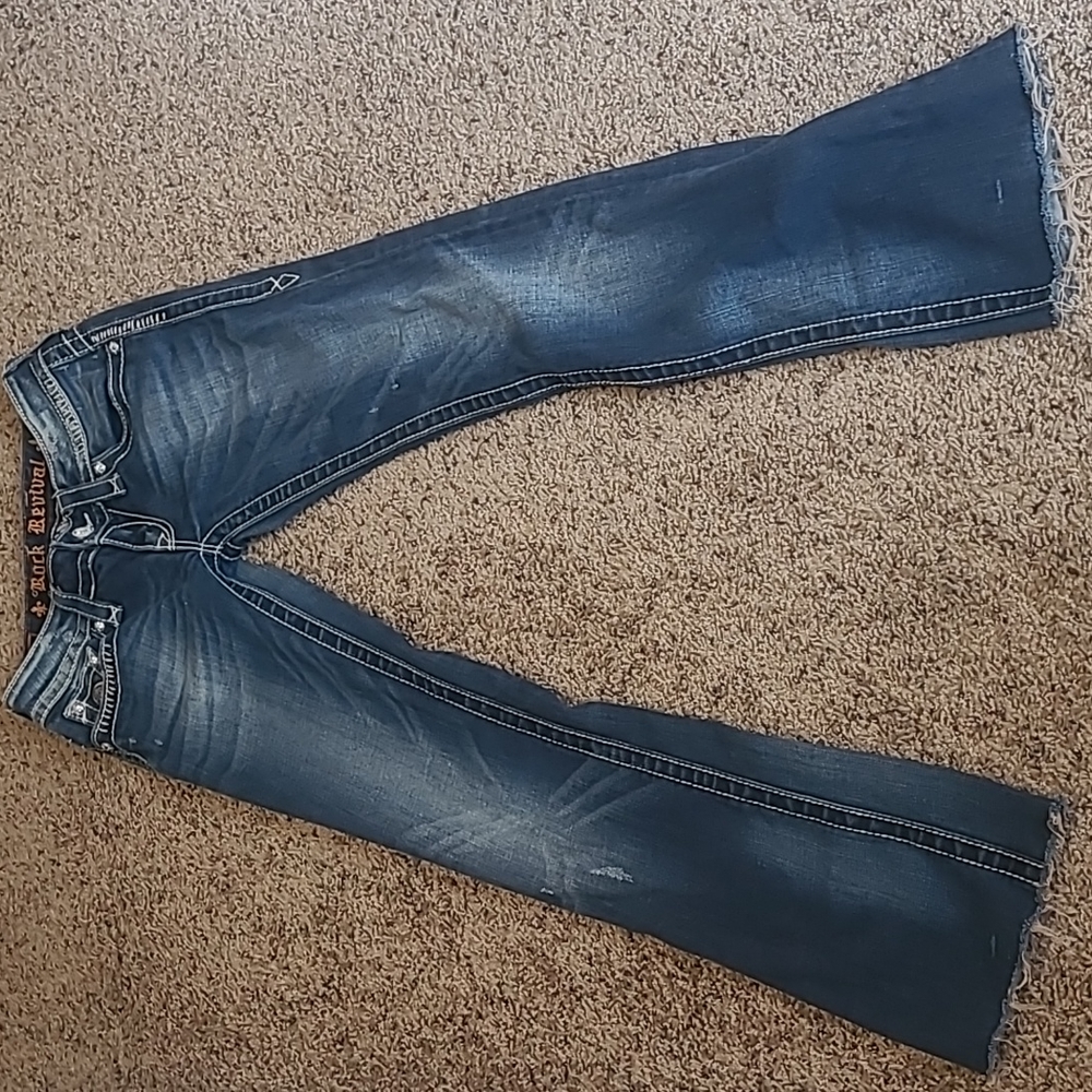 Rock Revival jeans. Size 27. Dark blue wash.